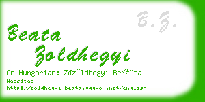 beata zoldhegyi business card